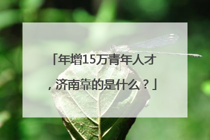年增15万青年人才，济南靠的是什么？